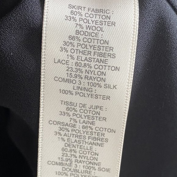 Rebecca Taylor Navy Tweed with Lace, Fit & Flare - Picture 6 of 7